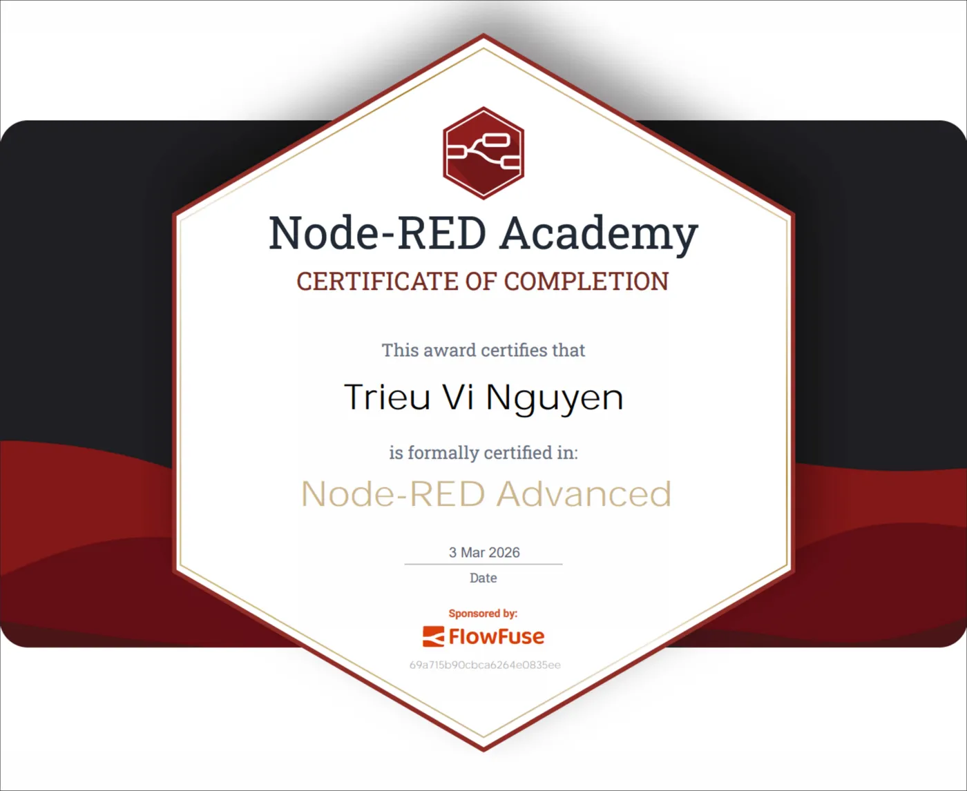 Node-RED Advanced certificate