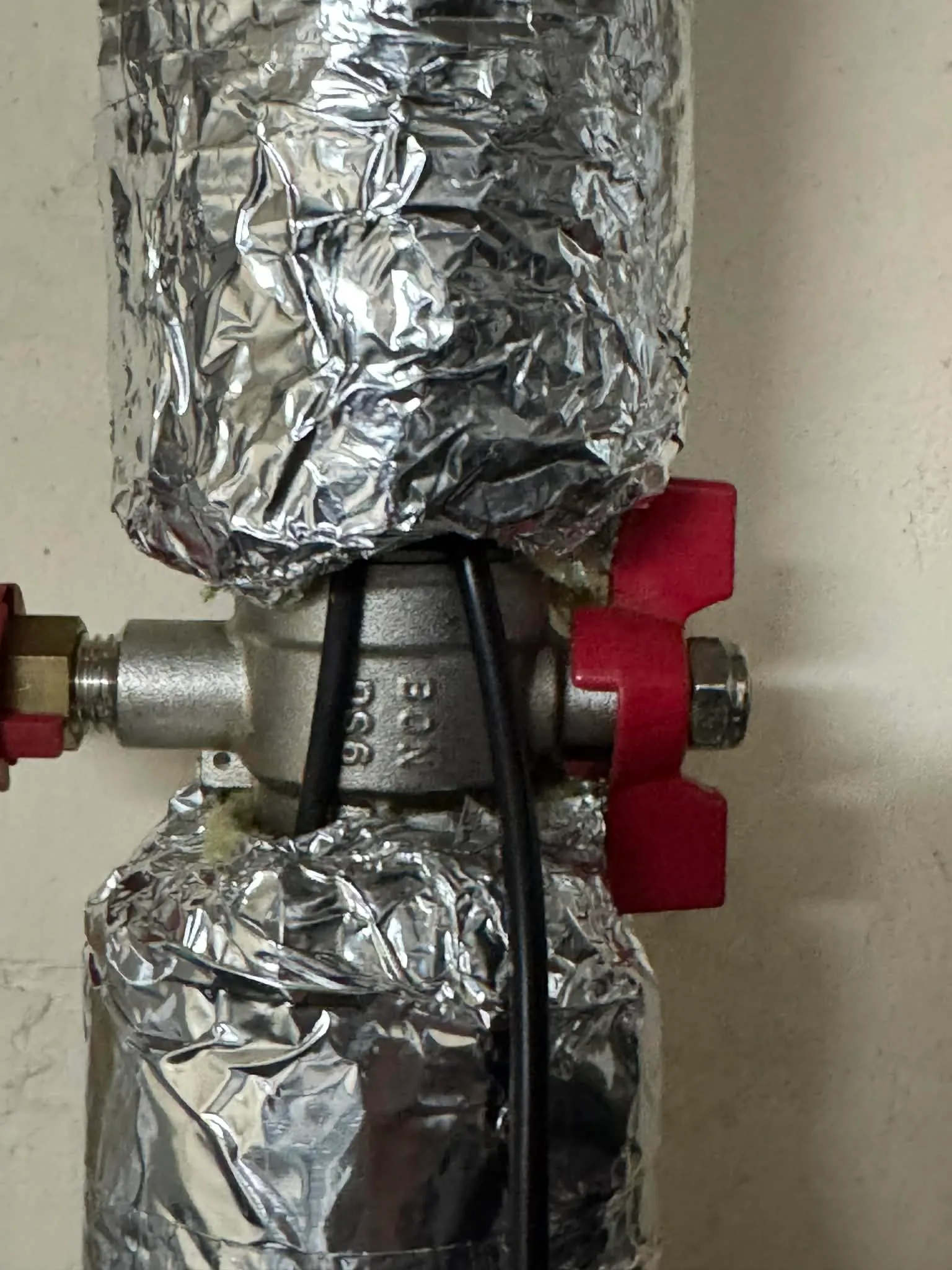 Temperature and monitoring sensor installed in the mechanical room