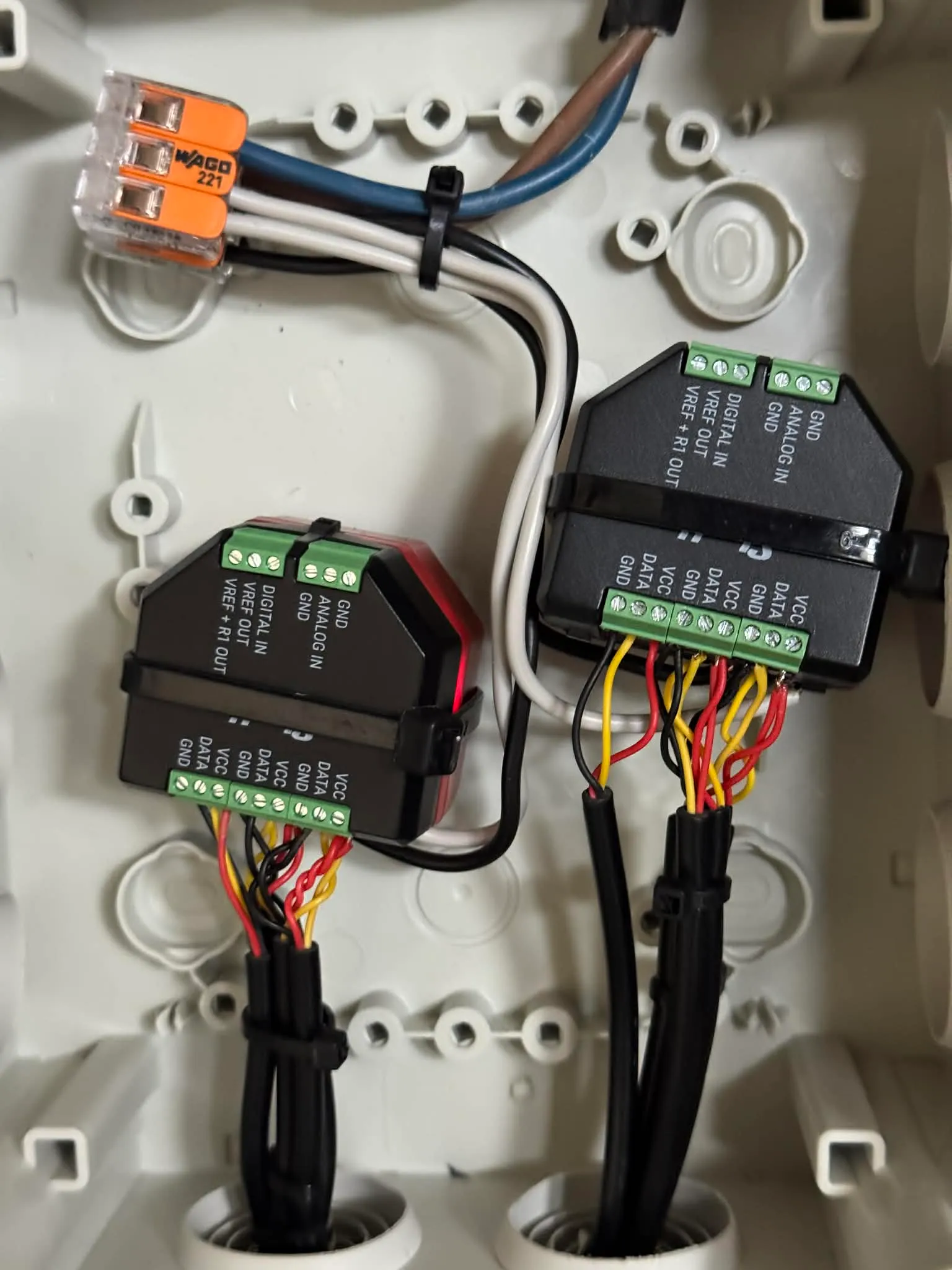 Shelly monitoring hardware used for power and thermal telemetry
